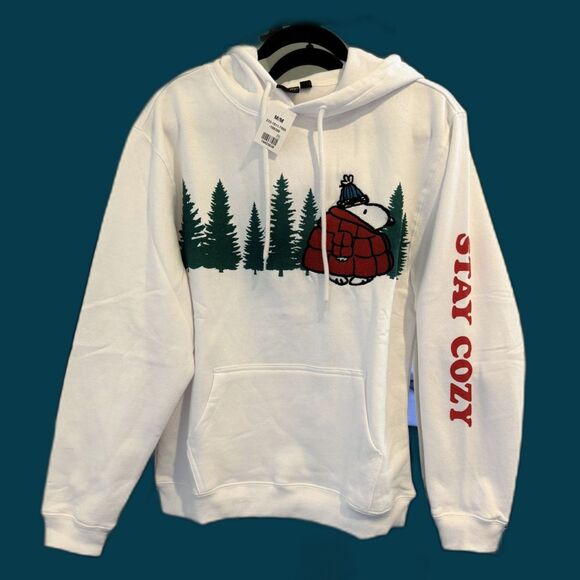 Tops - Snoopy Stay Cozy Embroidered Sweatshirt and Pants Set NWT